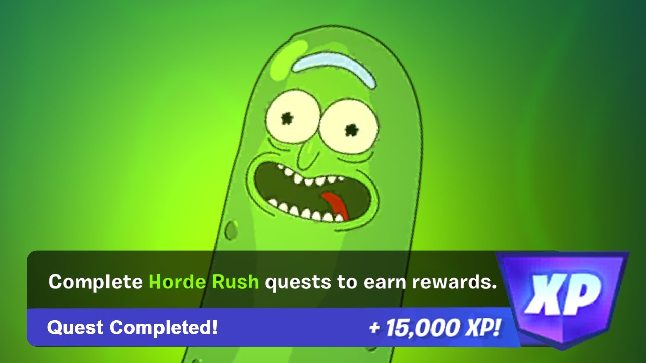 Fortnite: How to Complete Horde Rush Quest For Pickle Rick Cosmetic